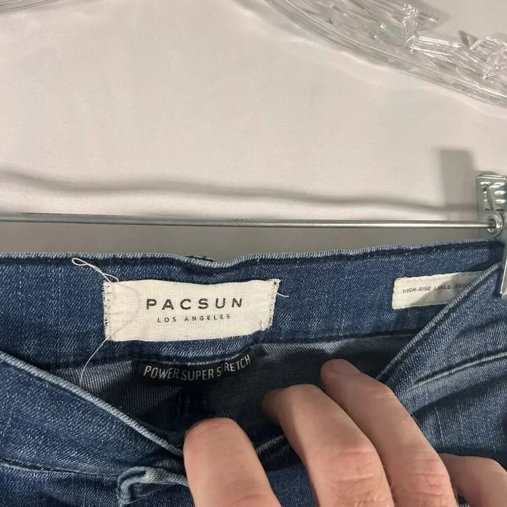Pacsun Jeggings Women's 25 Mid Wash Denim High Rise Ankle Power Super Stretch